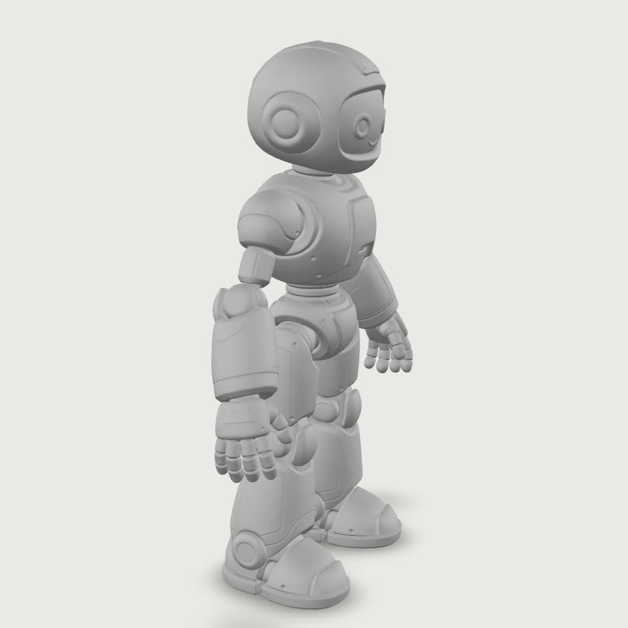 The 1.49-million-triangle mesh rendered in grey, viewed from the side