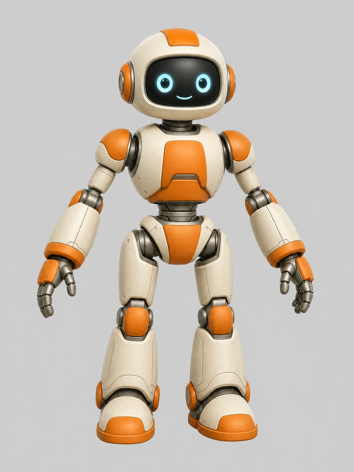 The reference used for both store images: the robot explorer standing in a neutral pose on a plain grey background