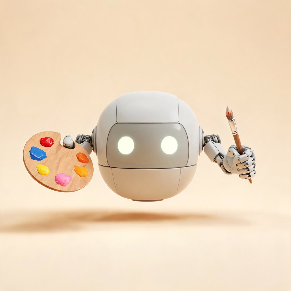 Draft-tier render of the same robot poster prompt, generated with Seedream 5 LTE